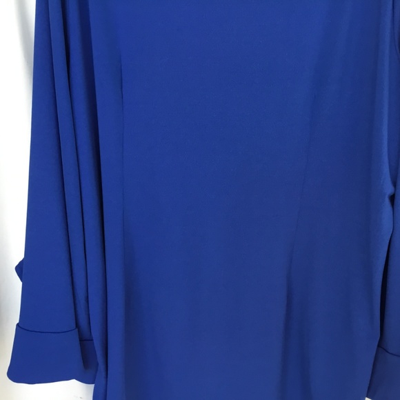 SOLD Womens Top Plus Key Hole Neck Sleeve Blue - Picture 5 of 5